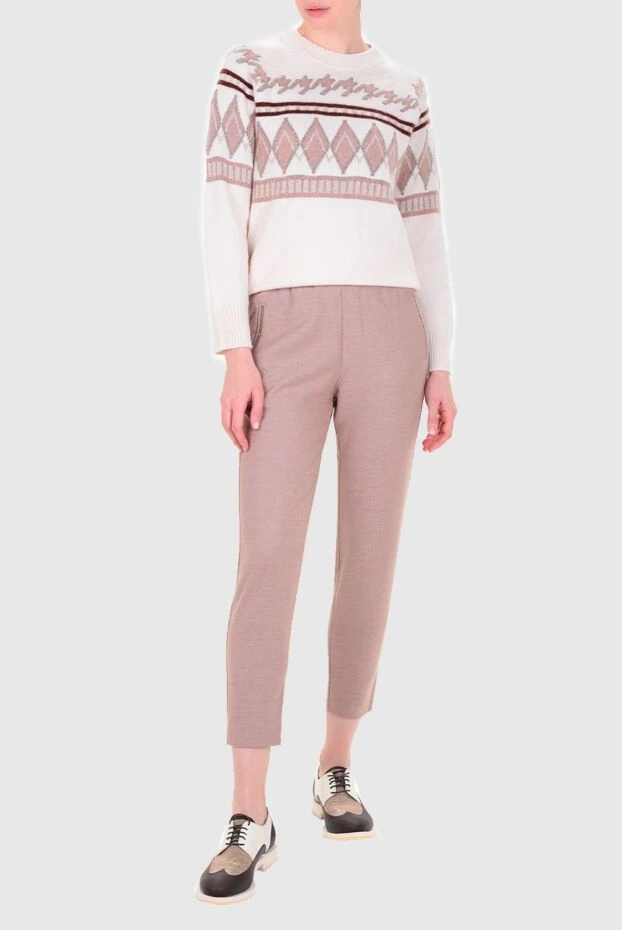Panicale woman beige wool and polyamide trousers for women buy with prices and photos 155792 - photo 2