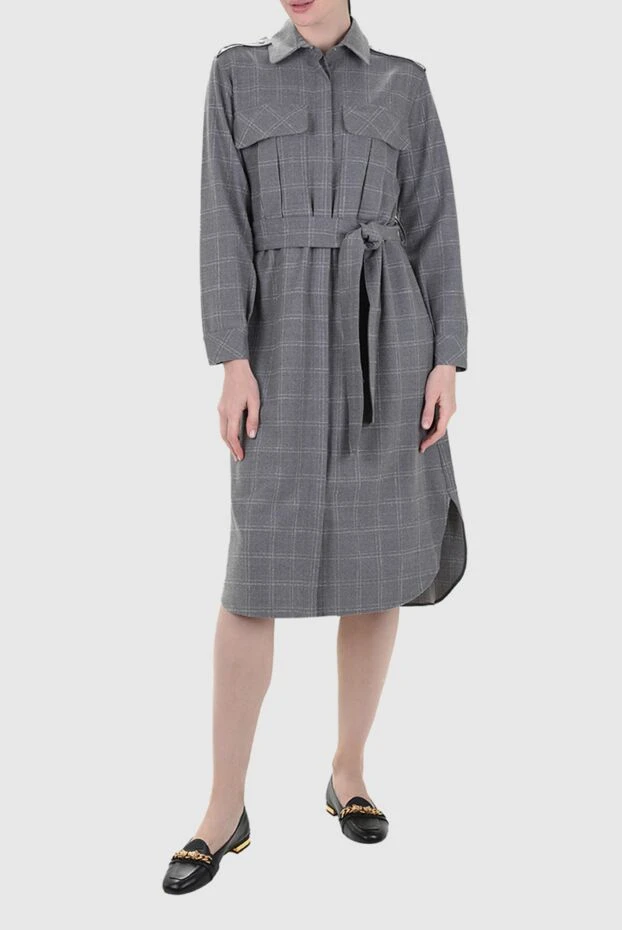 Panicale женские платье из шерсти серое женское купить с ценами и фото 155800 - фото 2