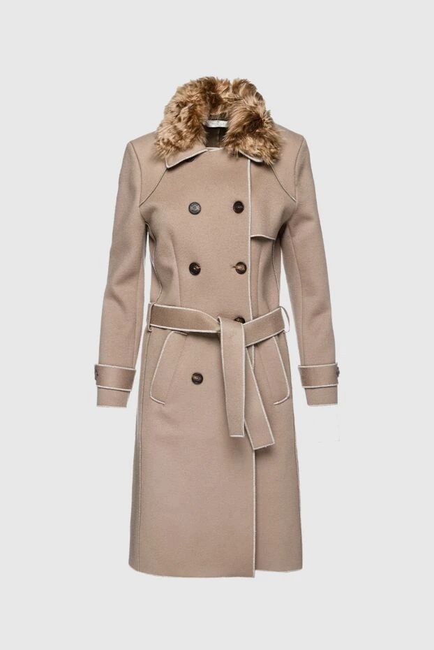 Panicale женские пальто из шерсти и кашемира бежевое женское купить с ценами и фото 155821 - фото 1