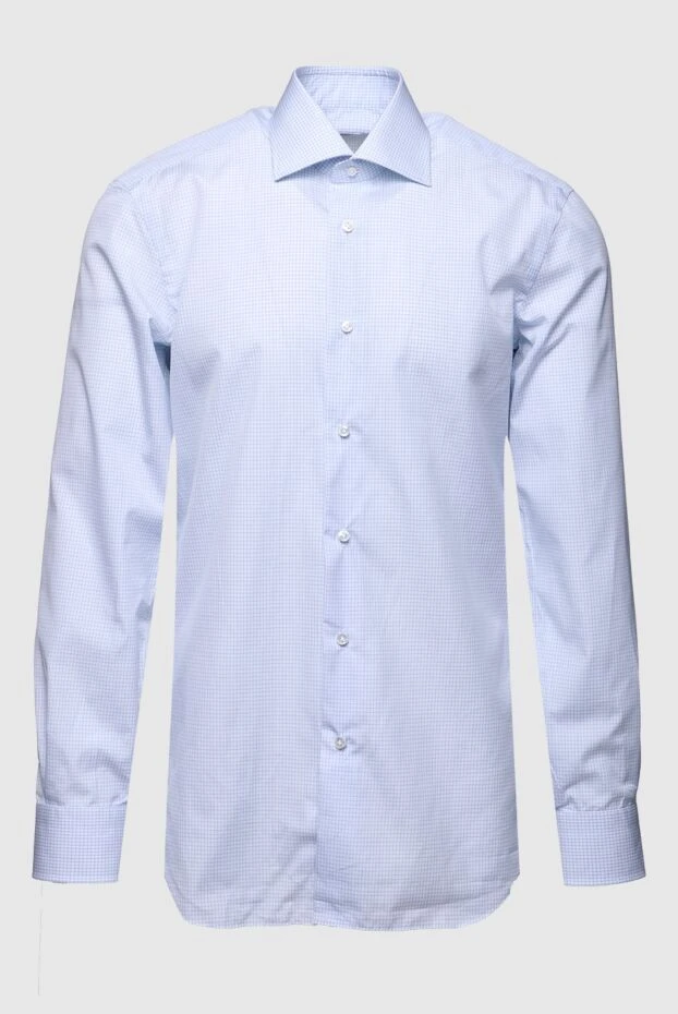 Barba Napoli мужские сорочка из хлопка голубая мужская купить с ценами и фото 155824 - фото 1
