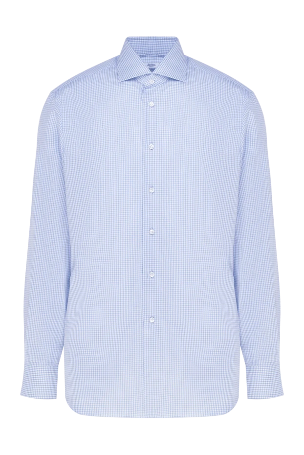 Barba Napoli чоловічі рубашка з бавовни блакитна чоловіча купити фото з цінами 155827 - фото 1