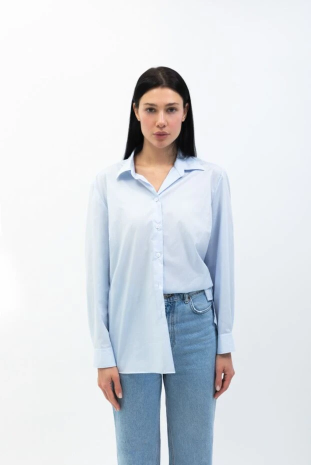 Barba Napoli рубашка мужская универсальная голубая из хлопка с классической посадкой 155829 - фото 2