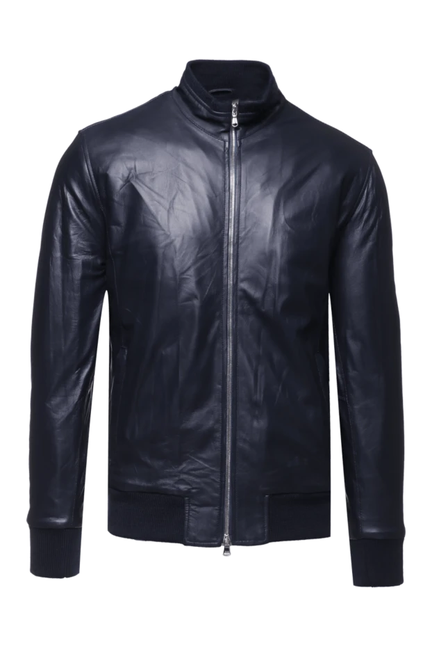 Barba Napoli man blue leather jacket for men buy with prices and photos 155831 - photo 1