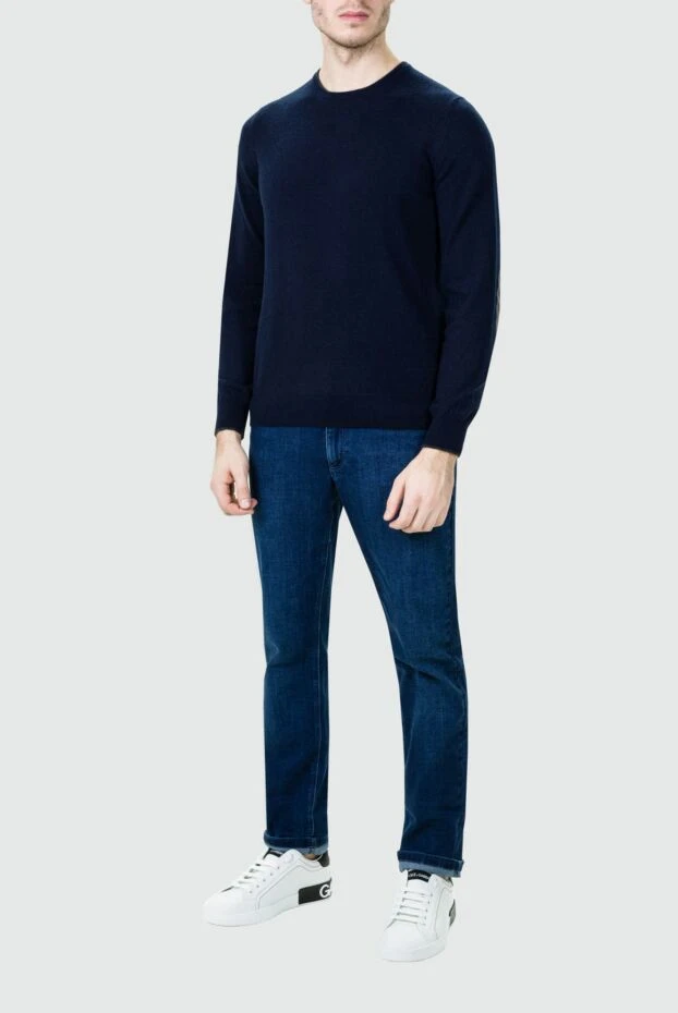 Gran Sasso man blue cashmere jumper for men 172041 - photo 2