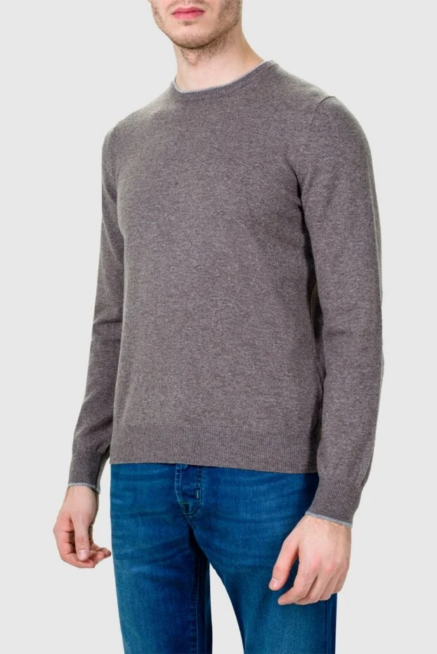 Gran Sasso man blue cashmere jumper for men 172041 - photo 3