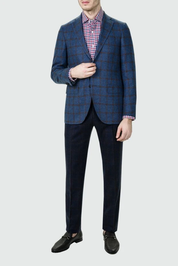 Sartoria Latorre man blue cashmere jacket for men 155853 - photo 2