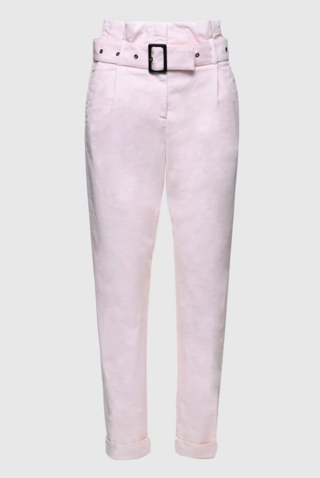 Peserico женские брюки из хлопка розовые женские купить с ценами и фото 155868 - фото 1