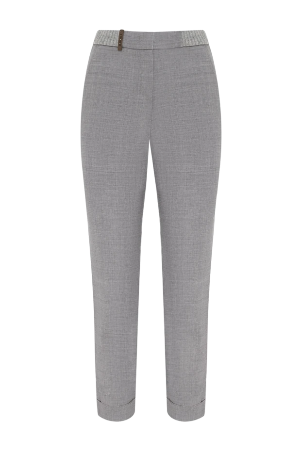 Peserico woman gray wool trousers for women buy with prices and photos 155919 - photo 1