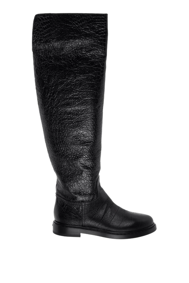 Le Silla thigh-high boots women's high textured leather black 155962 - photo 1