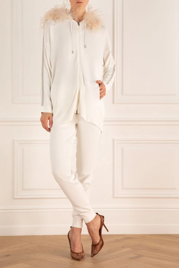 Panicale жіночі костюм прогулянковий з віскози та еластану білий жіночий купити фото з цінами 155984 - фото 2