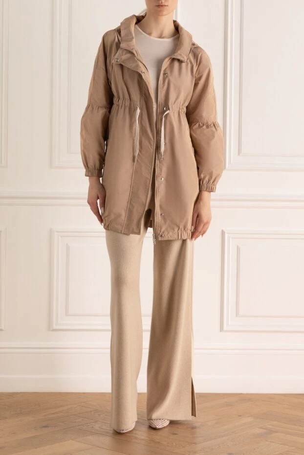Panicale женские пальто из полиэстера бежевое женское купить с ценами и фото 156012 - фото 2