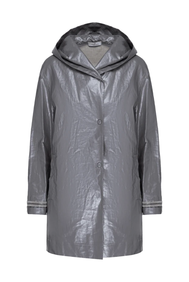 Panicale woman women's gray linen and polyurethane raincoat buy with prices and photos 156015 - photo 1