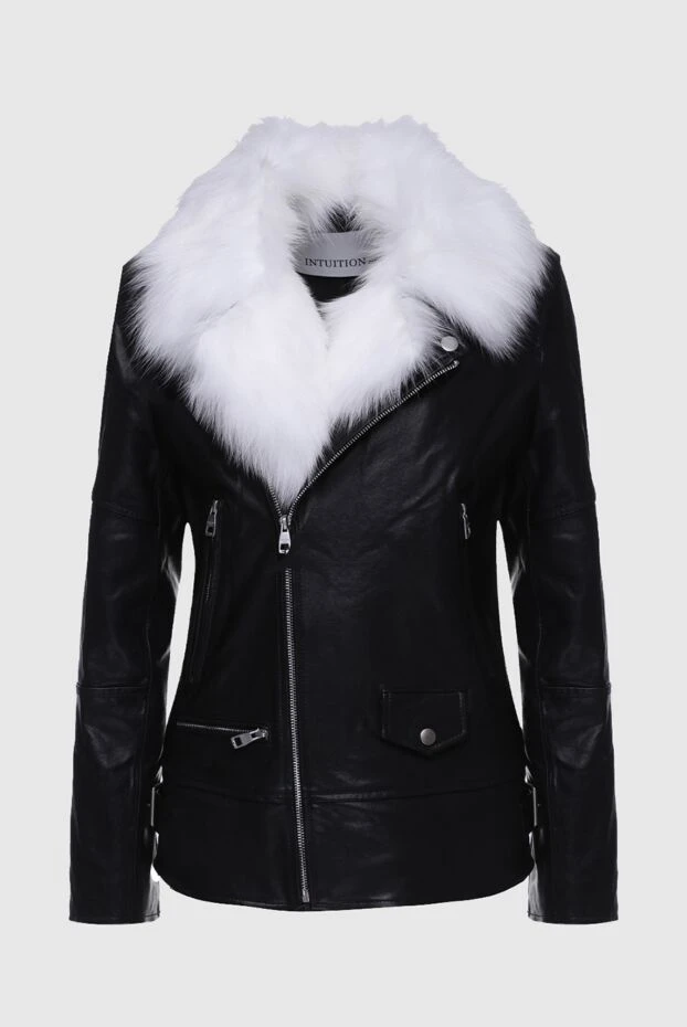 Intuition woman jacket made of genuine leather and fur, black for women buy with prices and photos 156030 - photo 1