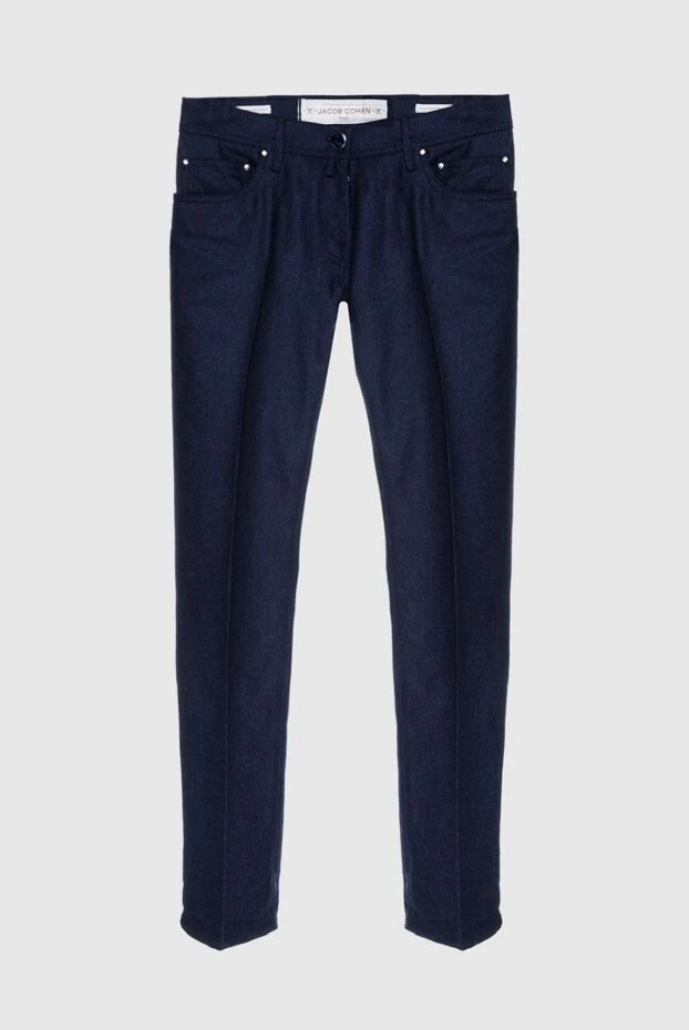 Jacob Cohen man blue wool trousers for men buy with prices and photos 156117 - photo 1