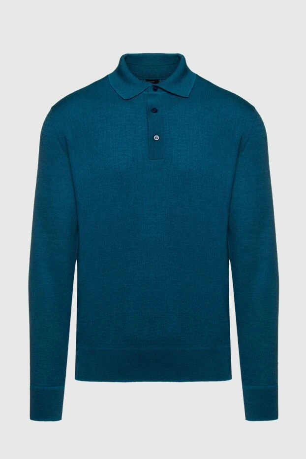 Stefano Ricci long-sleeved silk and cashmere polo blue for men 156146 - photo 1