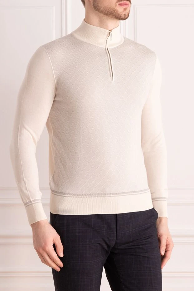 Stefano Ricci cashmere and silk tee for men in white 156147 - photo 3