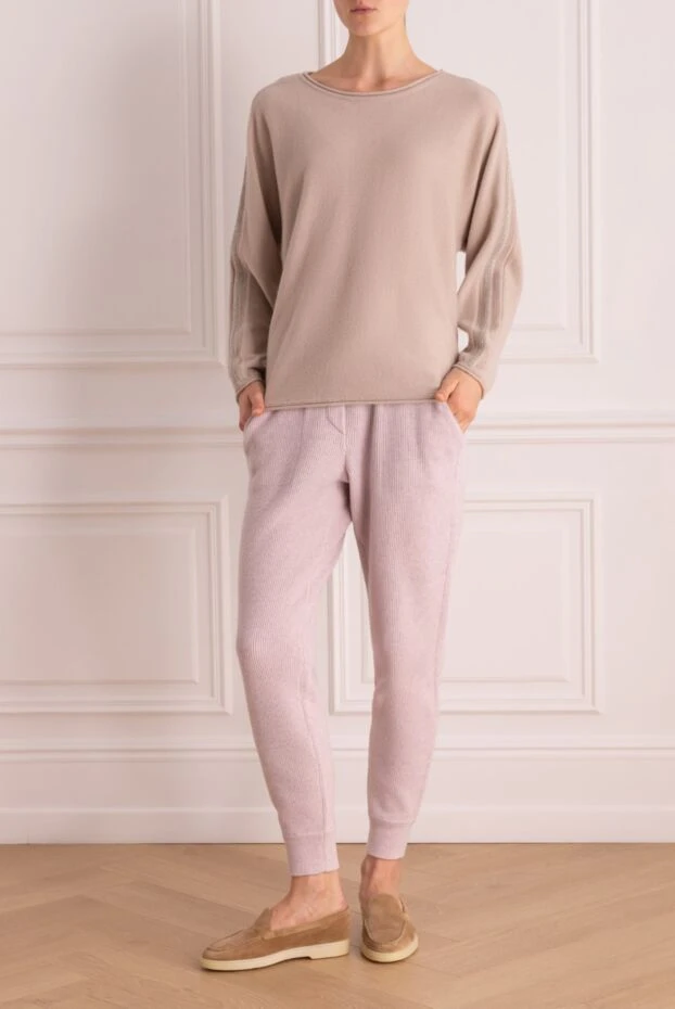 Cashmere & Silk Milano woman beige cashmere jumper for women buy with prices and photos 156158 - photo 2