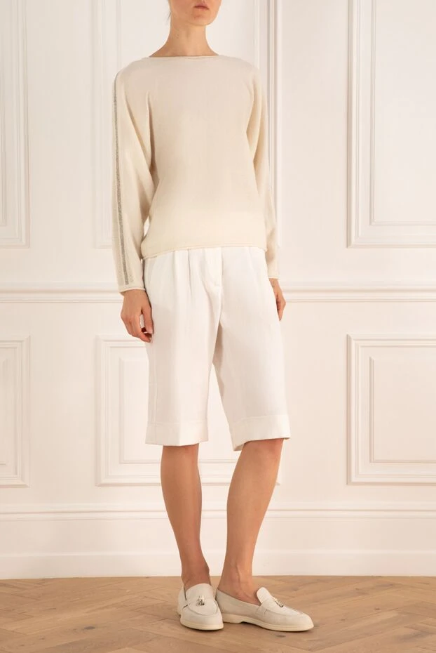 Cashmere & Silk Milano woman white cashmere jumper for women buy with prices and photos 156159 - photo 2