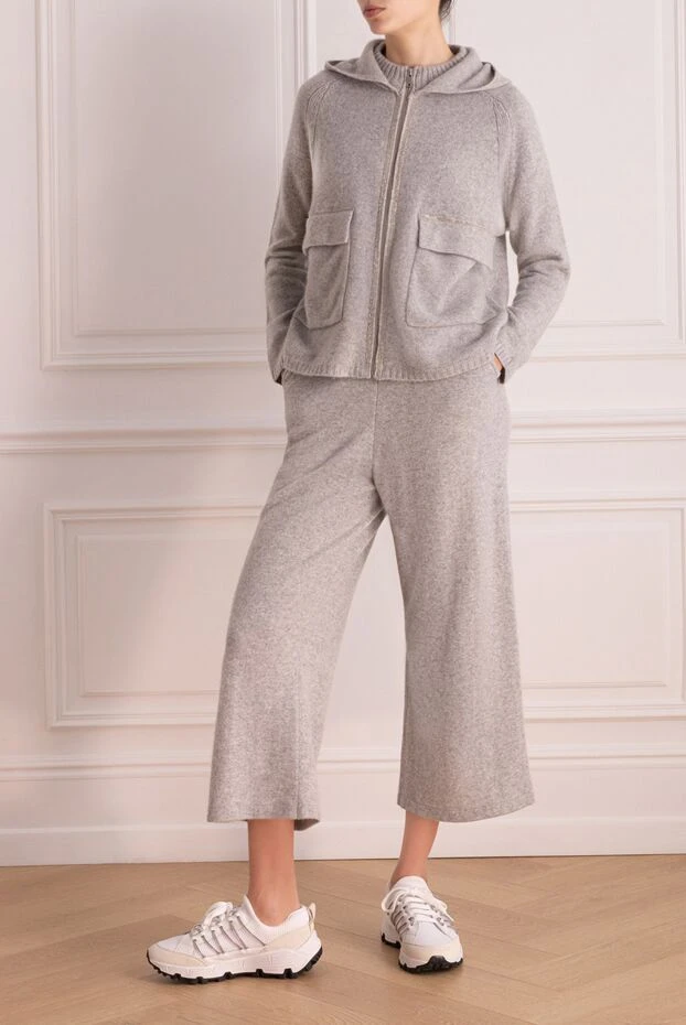 Cashmere & Silk Milano жіночі костюм прогулянковий із кашеміру сірий жіночий купити фото з цінами 156179 - фото 2