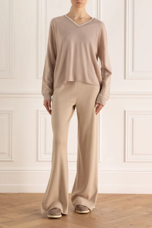 Cashmere & Silk Milano woman beige cashmere jumper for women buy with prices and photos 156180 - photo 2