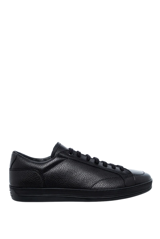 Doucal`s man sneakers made of genuine leather and fur black for men buy with prices and photos 156194 - photo 1