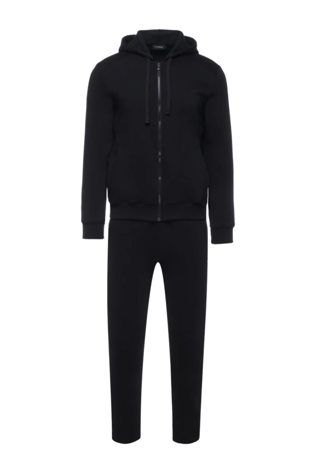 Ermenegildo Zegna man men's sports suit made of cotton and polyester, black buy with prices and photos 156208 - photo 1