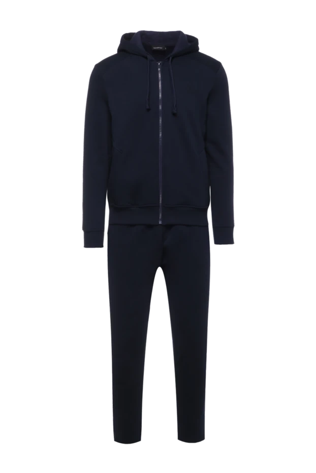 Ermenegildo Zegna man men's sports suit made of cotton and polyester, blue buy with prices and photos 156211 - photo 1