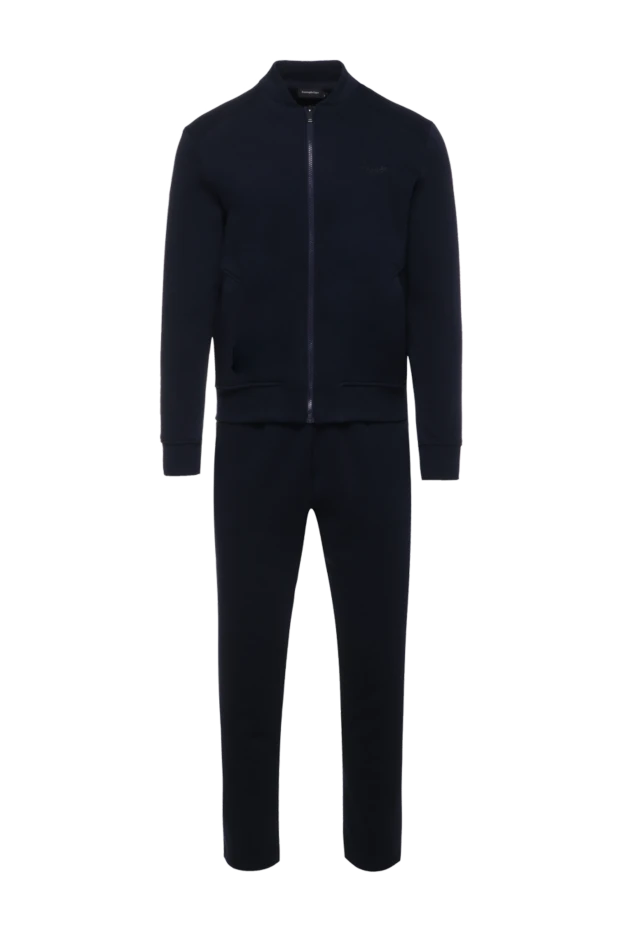 Ermenegildo Zegna man men's sports suit made of cotton and polyester, blue buy with prices and photos 156212 - photo 1