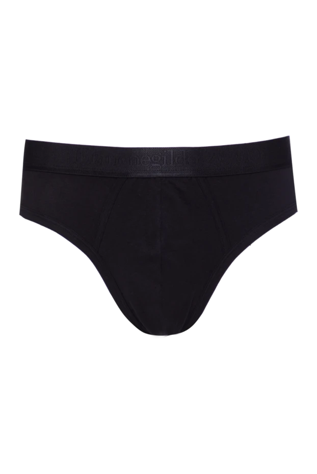 Ermenegildo Zegna man black men's briefs made of cotton and elastane 156214 - photo 1