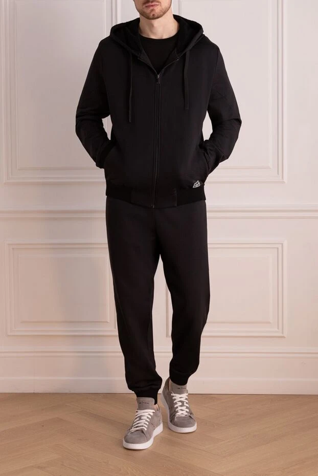 Ermenegildo Zegna man men's sports suit made of cotton and polyamide, black buy with prices and photos 156219 - photo 2