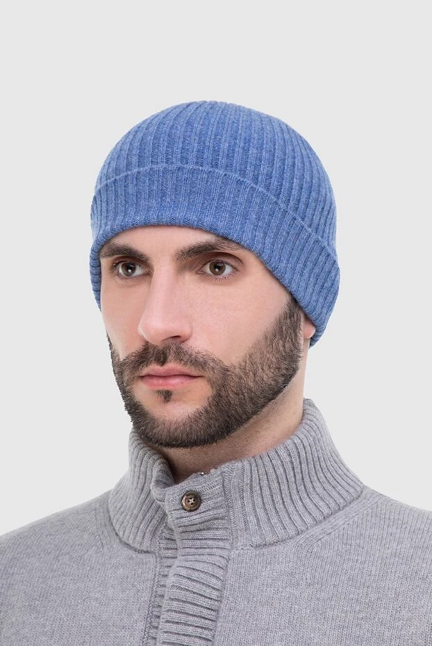 Corneliani мужские шапка из кашемира синяя мужская купить с ценами и фото 156287 - фото 2