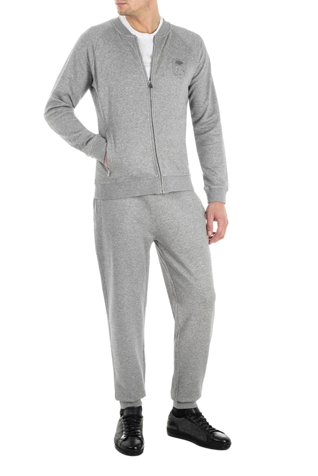 Corneliani man men's sports suit made of cotton and polyamide, gray 156292 - photo 2