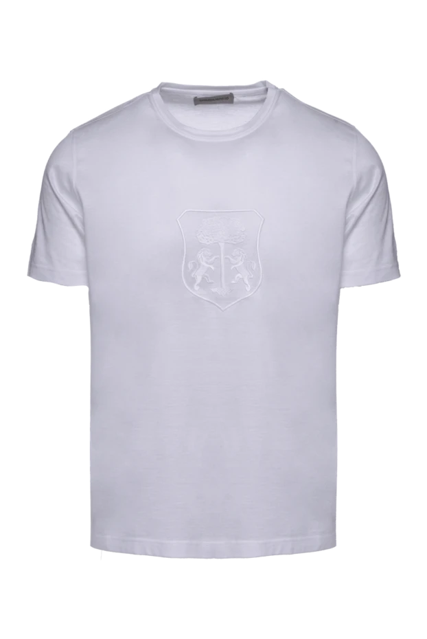 Corneliani мужские футболка из хлопка белая мужская купить с ценами и фото 156293 - фото 1