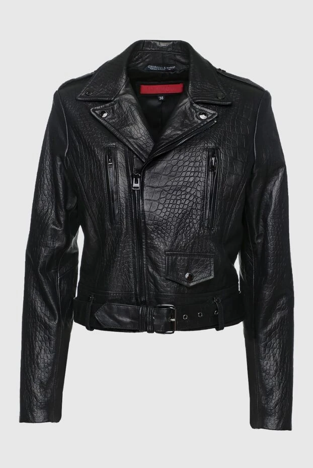 Giorgio&Mario woman women's black genuine leather jacket 156336 - photo 1