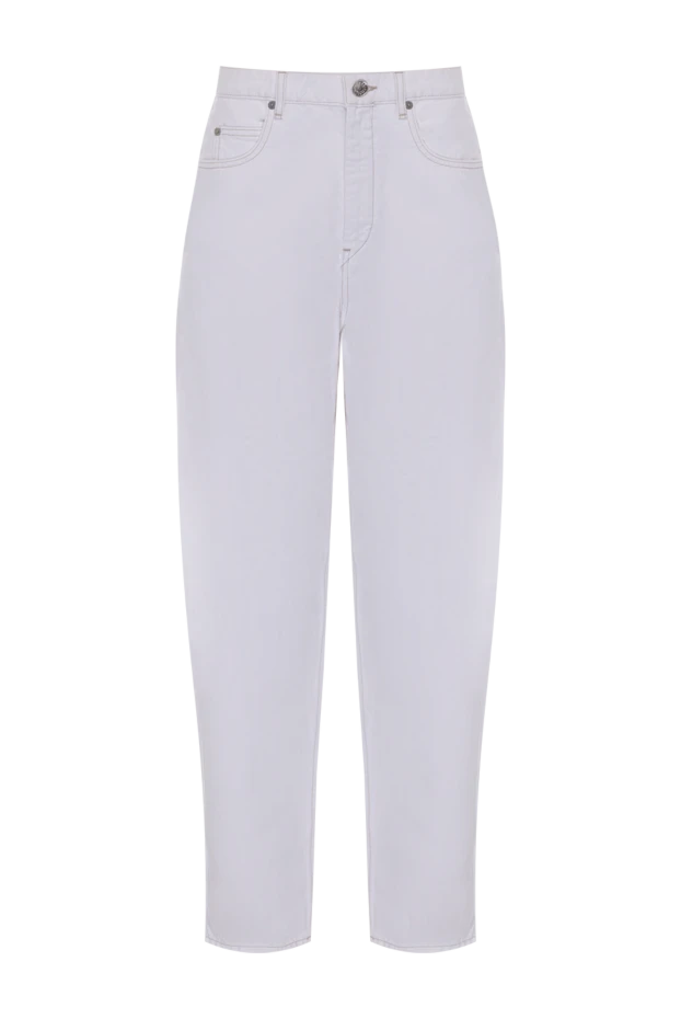 Isabel Marant women's white cotton straight cut jeans 156392 - photo 1