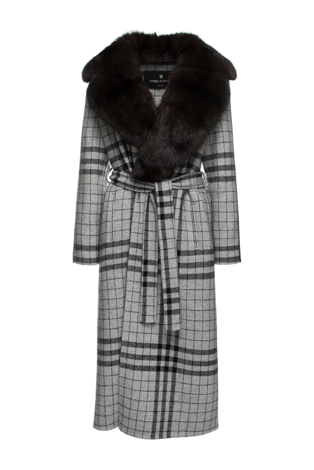 Fabio Gavazzi gray sable and cashmere coat for women 156398 - photo 1