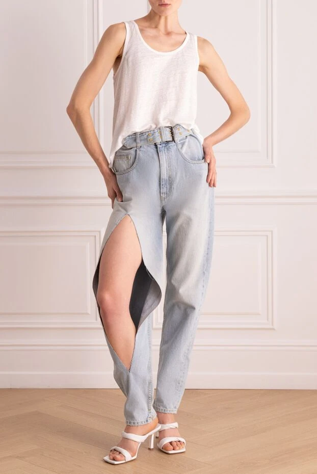 Maison Margiela жіночі джинси з бавовни сині жіночі купити фото з цінами 156446 - фото 2
