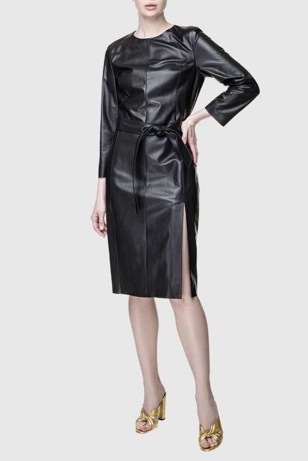 DROMe woman black leather dress for women buy with prices and photos 156473 - photo 2