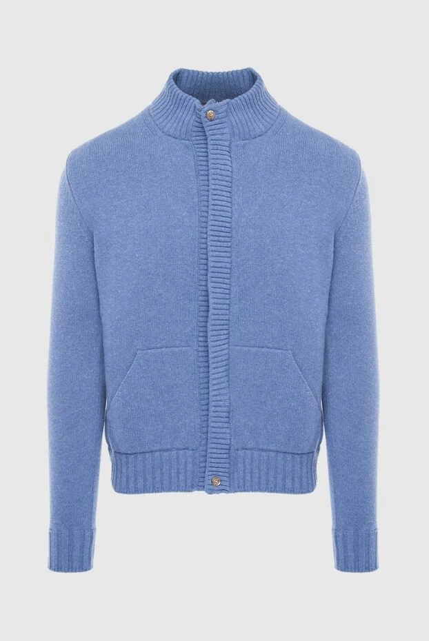 Cesare di Napoli blue wool cardigan for men 156489 - photo 1