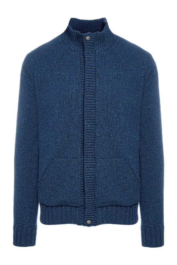 Cesare di Napoli man men's blue wool cardigan buy with prices and photos 156490 - photo 1