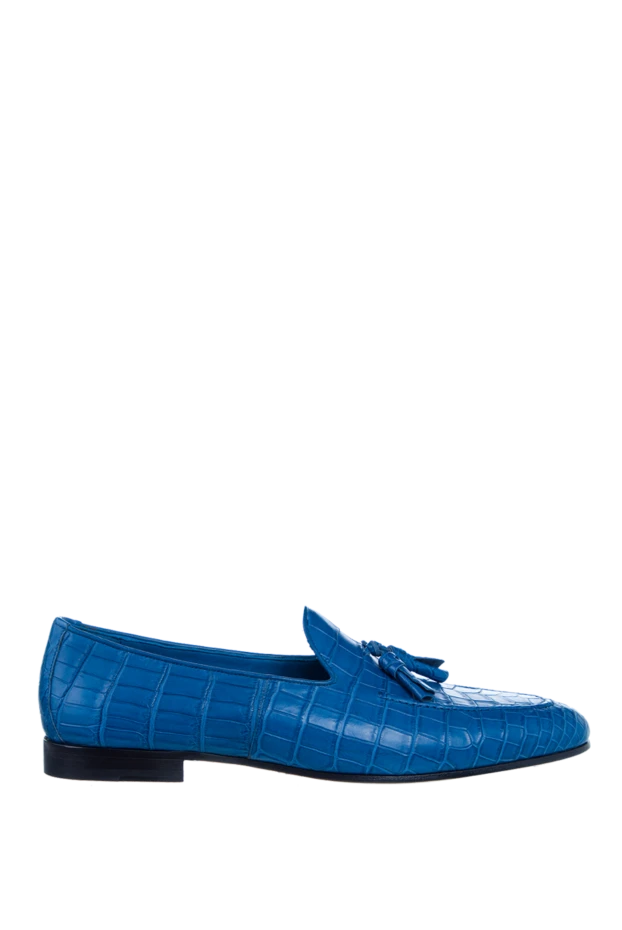 Cesare di Napoli man blue crocodile leather loafers for men buy with prices and photos 156495 - photo 1