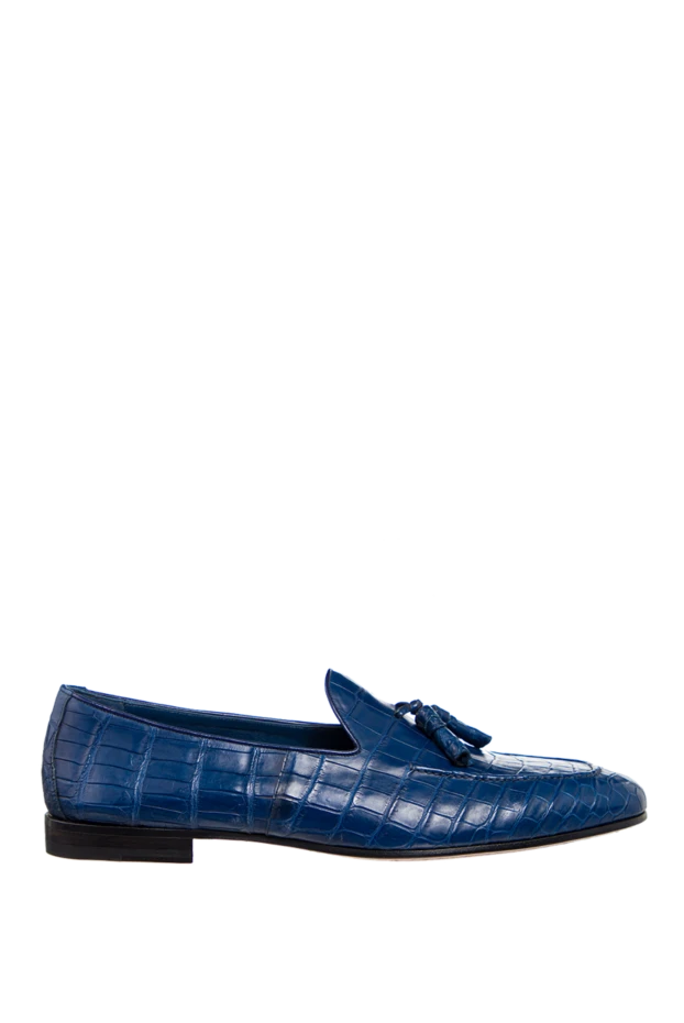 Cesare di Napoli crocodile leather loafers blue for men 156496 - photo 1