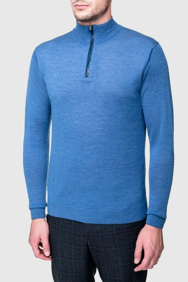 Torras man wool, silk and cashmere troyer blue for men buy with prices and photos 156501 - photo 2