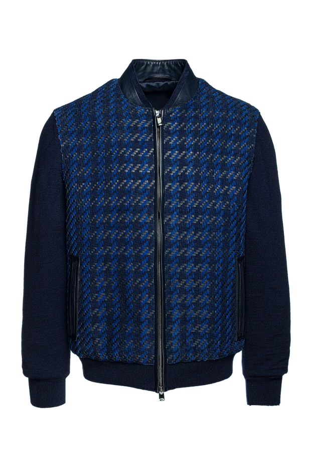 Torras blue wool and genuine leather jacket for men 156515 - photo 1