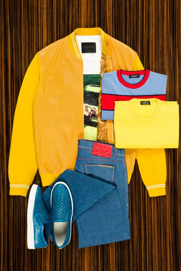 Torras cardigan for men made of wool and genuine leather yellow 156517 - photo 3