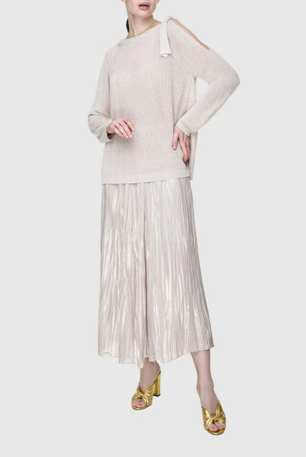 Panicale женские юбка из полиэстера бежевая женская купить с ценами и фото 156545 - фото 2