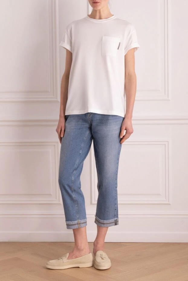 Panicale woman blue cotton jeans for women buy with prices and photos 156547 - photo 2