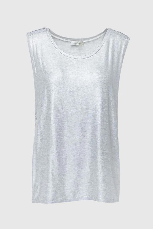 Panicale women's loose-fitting sleeveless blouse gray 156552 - photo 1