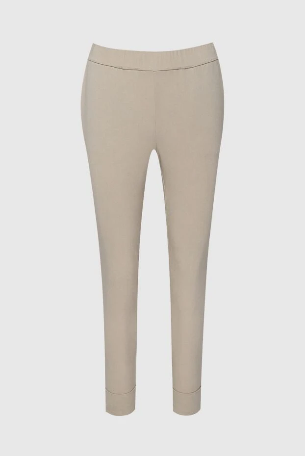 Panicale женские брюки из вискозы бежевые женские купить с ценами и фото 156553 - фото 1