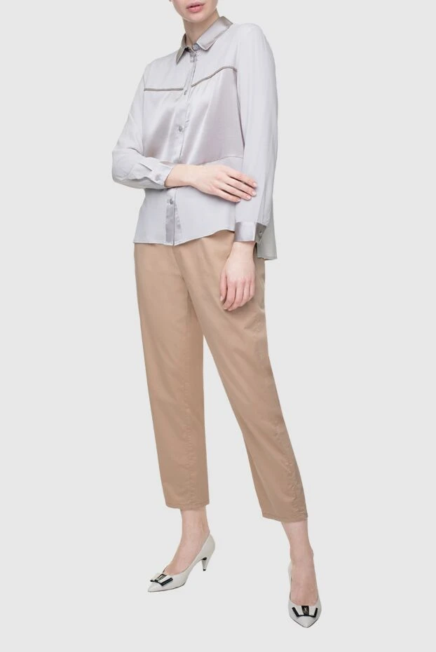 Panicale жіночі блуза з шовку та акрилу сіра жіноча купити фото з цінами 156554 - фото 2